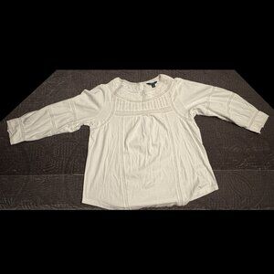 Ralph Lauren Sz. L White Lace Blouse